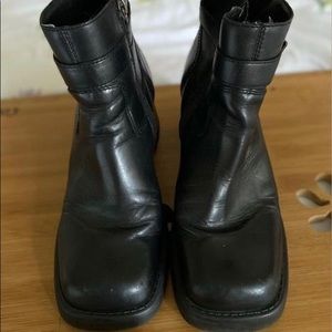 Harley Davidson ankle boots. I thrifted these so they have a worn in look.